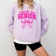 Senior Class Of 2026 Coquette Pink Bow Graduation 2026 Comfort Colors Sweatshirt Orchid