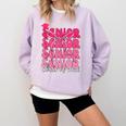 Senior Class Of 2026 Pink Coquette Bow Graduation 2026 Comfort Colors Sweatshirt Orchid