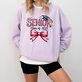 Senior Class Of 2027 Coquette Pink Bow Graduation 2027 Girls Comfort Colors Sweatshirt Orchid
