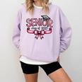 Senior Class Of 2027 Coquette Pink Bow Graduation 2027 Women Comfort Colors Sweatshirt Orchid
