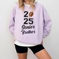 Senior Football Brother Class Of 2025 Graduation Graduate Comfort Colors Sweatshirt Orchid