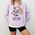 Senior Football Mom Class Of 2026 Graduation Graduate Comfort Colors Sweatshirt Orchid