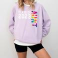 Senior Graduation Class Of 2023 Aunt Senior Tie Dye Comfort Colors Sweatshirt Orchid