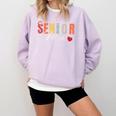 Senior Mom 2024 Graduation Heart Class Of 2024 Comfort Colors Sweatshirt Orchid