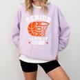 Senior Mom Class Of 2026 Basketball Graduation Comfort Colors Sweatshirt Orchid