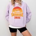Senior Sunrise Class Of 2026 Graduation Proud Graduate Retro Comfort Colors Sweatshirt Orchid