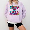 Senior Year 2022 Class Of 2022 Graduation Tie Dye Groovy Comfort Colors Sweatshirt Orchid