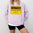 A Simple Yellow Warning Sign For Introvert Comfort Colors Sweatshirt Orchid A Simple Yellow Warning Sign For Introvert Comfort Colors Sweatshirt Orchid
