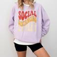 Social Distancing Expert Introvert Comfort Colors Sweatshirt Orchid