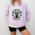 Socially Awkward Cute Introvert Cat Meme Anti-Social Club Comfort Colors Sweatshirt Orchid