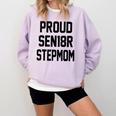 Stepmom Stepmother SEN18R Grad Senior Graduation Party Shirt Comfort Colors Sweatshirt Orchid
