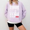 Straight Outta 4th Grade Graduation Class 2028 Fourth Grade Comfort Colors Sweatshirt Orchid