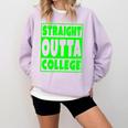 Straight Outta College 2018 Graduation Comfort Colors Sweatshirt Orchid