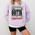 Straight Outta High School Class Of 2023 Graduation Comfort Colors Sweatshirt Orchid