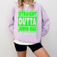 Straight Outta Junior High School Graduation T-Shirt Comfort Colors Sweatshirt Orchid