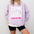 Straight Outta Nursing School Class Of 2018 Graduation Comfort Colors Sweatshirt Orchid