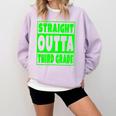 Straight Outta Third Grade Graduation Class Comfort Colors Sweatshirt Orchid