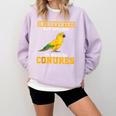 Sun Conure Introvert Parrot Bird Sun Conure Comfort Colors Sweatshirt Orchid