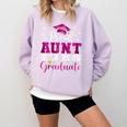 Super Proud Aunt Of 2025 Graduate Senior Graduation Family Comfort Colors Sweatshirt Orchid