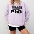 I Survived My Boyfriend's PhD Graduation T-Shirt Comfort Colors Sweatshirt Orchid