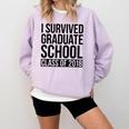 I Survived Graduate School Class Of 2018 Graduation Comfort Colors Sweatshirt Orchid