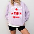 I Survived My Husband's PHD Dissertation Graduation Comfort Colors Sweatshirt Orchid