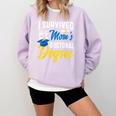 i Survived My Moms Doctoral Degree Graduation Gifts Comfort Colors Sweatshirt Orchid