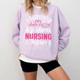 I Survived My Mom's Nursing Degree Nurse Graduation Comfort Colors Sweatshirt Orchid