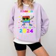I Survived Nursing School Of 2024 Student Graduation 2024 Comfort Colors Sweatshirt Orchid