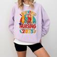 I Survived Nursing School Class Of 2025 Proud Graduation Comfort Colors Sweatshirt Orchid
