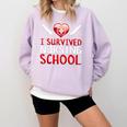 I Survived Nursing School Graduation Cool Comfort Colors Sweatshirt Orchid