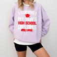 I Survived My Son's High School Diploma Graduation Comfort Colors Sweatshirt Orchid