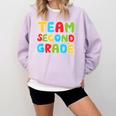 Team Second Grade Shirt 2nd Grade Back To School Graduation Comfort Colors Sweatshirt Orchid
