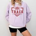 Track Senior Night Track Senior 2025 Graduation 36 Comfort Colors Sweatshirt Orchid