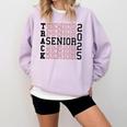 Track Senior Night Track Senior 2025 Graduation 60 Comfort Colors Sweatshirt Orchid