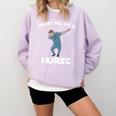 Trust Me I'm Nurse Shirt Dabbing Gift Nursing Graduation Comfort Colors Sweatshirt Orchid