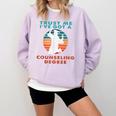 Trust Me I'Ve Got A Counseling Degree College Graduation Comfort Colors Sweatshirt Orchid