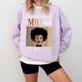 Unapologetically MHA-Ish Student Graduation Afro Comfort Colors Sweatshirt Orchid