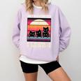 Unique Art For Introverted Cat Fans -Adults Cat Humorous Introvert Small Comfort Colors Sweatshirt Orchid