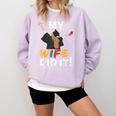 My Wife Did It Graduation Congratulation Graduate You Did It Comfort Colors Sweatshirt Orchid