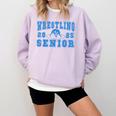 Wrestling Senior Night Wrestling Senior 2025 Graduation 44 Comfort Colors Sweatshirt Orchid