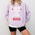 Xmas Nurse Graduation Keep Calm I'm Almost A Nurse Comfort Colors Sweatshirt Orchid