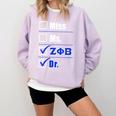 Zeta Phi Beta Doctor Graduation Zeta Phi Beta HBCU Doctor Comfort Colors Sweatshirt Orchid