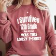 12th Grade Graduation T Shirt Grad Graduate Education Comfort Colors Sweatshirt Crimson