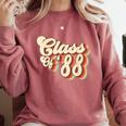1988 Class Reunion Retro Class Of 88 High School Graduation Comfort Colors Sweatshirt Crimson