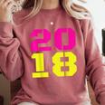 2018 Big Neon Numbers For The New Year Or Graduation Comfort Colors Sweatshirt Crimson