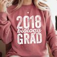 2018 Biology Graduation Biologist Graduate Degree Comfort Colors Sweatshirt Crimson