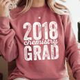 2018 Chemistry Graduation Chemist Graduate Degree Comfort Colors Sweatshirt Crimson