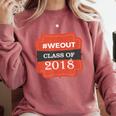We Out 2018 Graduation Shirts Comfort Colors Sweatshirt Crimson