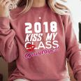 2018 Kiss My Class Goodbye Graduation Comfort Colors Sweatshirt Crimson